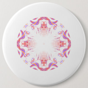 Patroon in rood, Oranje en Paars. Ronde Button 6,0 Cm