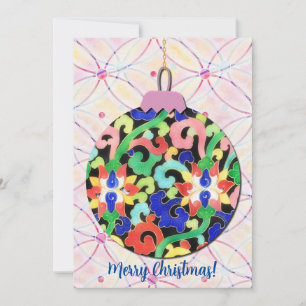 Patroon Kerst Ornament Art Flat Feestdagenkaart