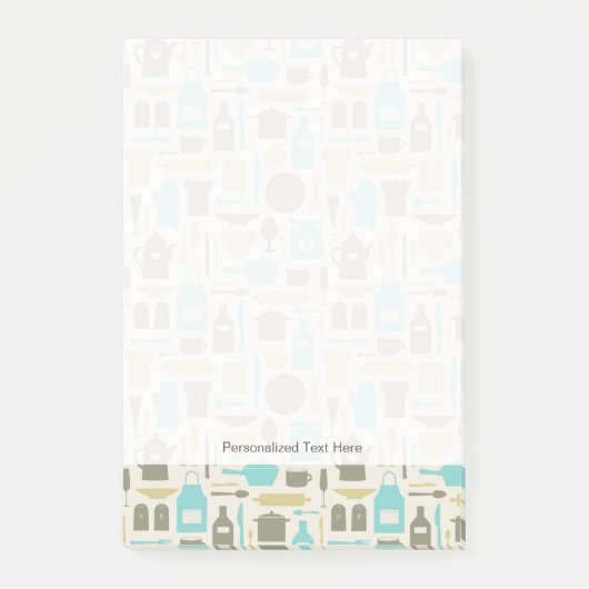 Patroon keukengereedschap post-it® notes (Voorkant)