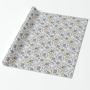 Patroon keukengereedschappen cadeaupapier