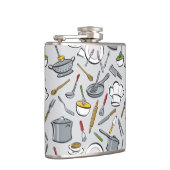 Patroon keukengereedschappen heupfles (Rechts)