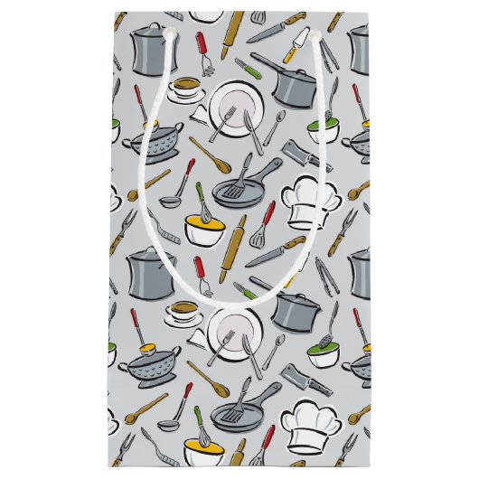 Patroon keukengereedschappen klein cadeauzakje (Voorkant)