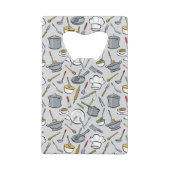 Patroon keukengereedschappen kredietkaart flessenopener (Achterkant)