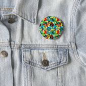 Patroon kleurcode Batman 1 Ronde Button 5,7 Cm (In situ)