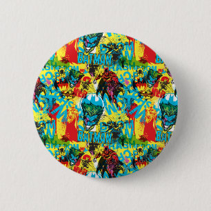Patroon kleurcode Batman 1 Ronde Button 5,7 Cm
