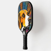 Patroon Kleurrijke Beagle Pickleball Paddle (Links)