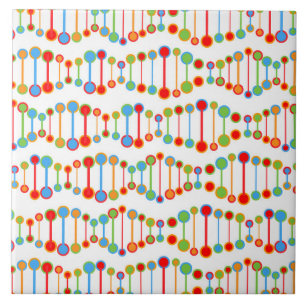patroon kleurrijke DNA-structuur Tegeltje