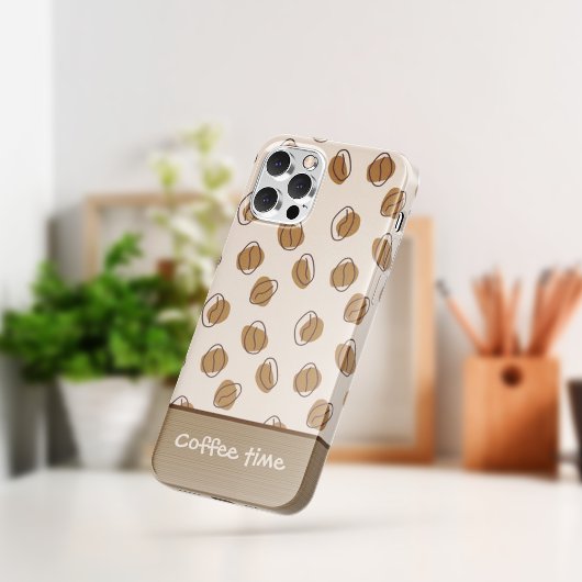Patroon Koffiebonen iPhone Case