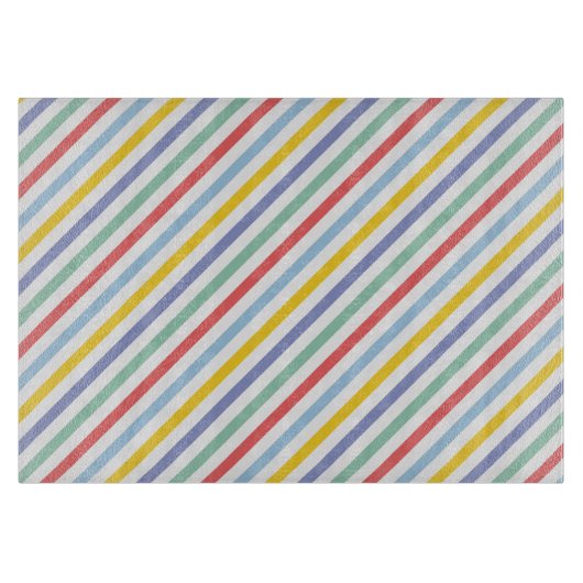 Patroon lentregenboogstrips snijplank (Voorkant)