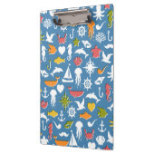 Patroon mariene symbolen klembord (Links)