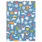 Patroon mariene symbolen klembord (Achterkant)