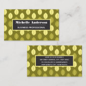 Patroon met alle bladeren visitekaartje (Voorkant / Achterkant)