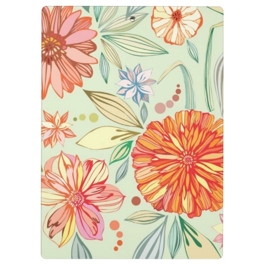 Patroon met asters klembord (Achterkant)