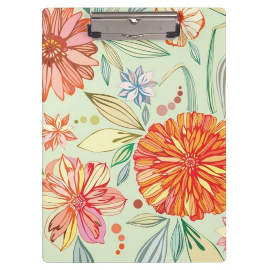 Patroon met asters klembord (Voorkant)