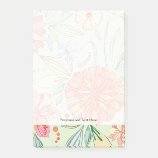 Patroon met asters post-it® notes (Voorkant)