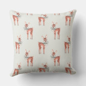 Patroon met Baby Deer 1 Kussen (Achterkant)