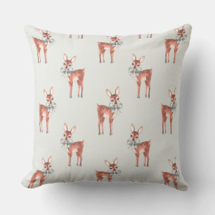 Patroon met Baby Deer 1 Kussen