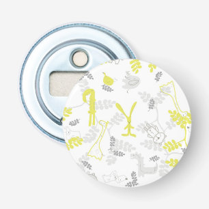 patroon met babydieren 2 button flesopener