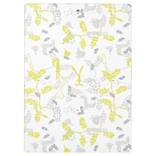 patroon met babydieren 2 klembord (Achterkant)