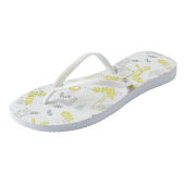patroon met babydieren 2 teenslippers (Schuin)