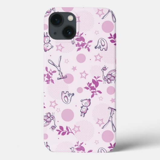 patroon met  babydieren Case-Mate iPhone case (Achterkant)