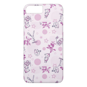 patroon met  babydieren 	iPhone 8 plus / 7 plus hoesje