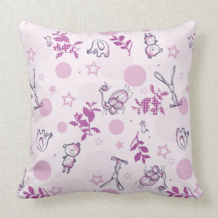 patroon met babydieren kussen