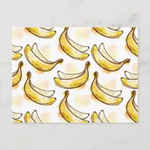 Patroon met banaan briefkaart