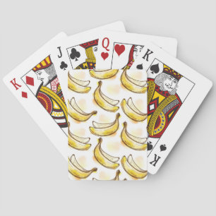 Patroon met banaan pokerkaarten