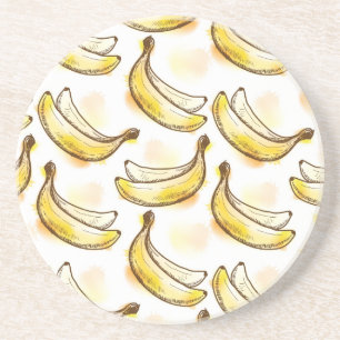 Patroon met banaan zandsteen onderzetter