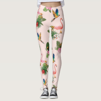 Patroon met bomen en palmbomen leggings