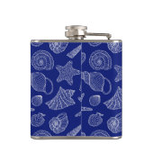 Patroon met Bright Blue Shell Heupfles (Achterkant)