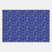 Patroon met Bright Blue Shell Inpakpapier Vel (Voorkant 2)