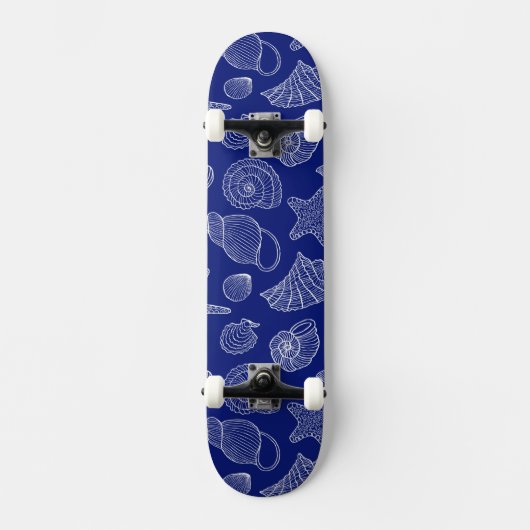 Patroon met Bright Blue Shell Skateboard (Voorkant)