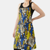 patroon met cactus op zwarte achtergrond. S Schort (Insitu)