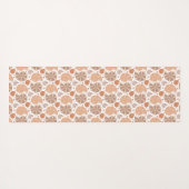 Patroon met cartoon-seizoenshellingen met een doed yogamat (Achterkant (horizontaal))