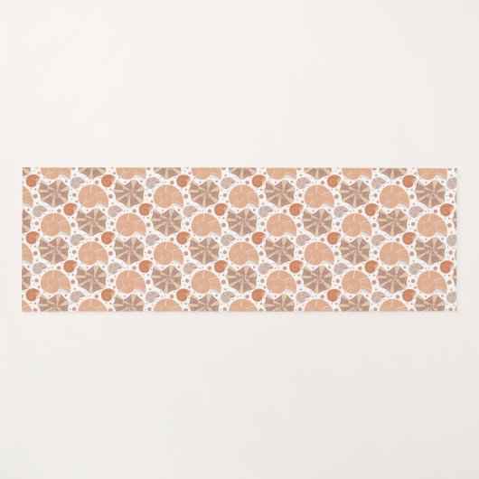 Patroon met cartoon-seizoenshellingen met een doed yogamat (Voorkant (horizontaal))