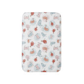 patroon met cartoon vogels badmat (Voorkant Verticaal)