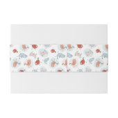 patroon met cartoon vogels uitnodigingen wikkel (Achterkant Voorbeeld)