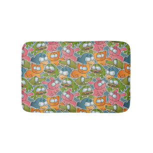 patroon met cartoons badmat
