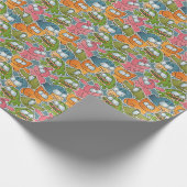  patroon met cartoons cadeaupapier (Hoek)