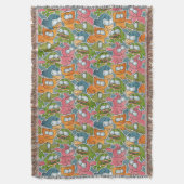  patroon met cartoons deken (Voorkant Verticaal)