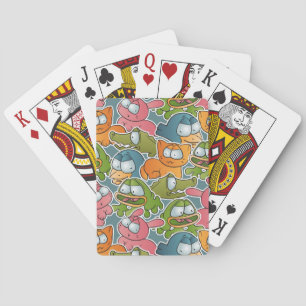  patroon met cartoons pokerkaarten