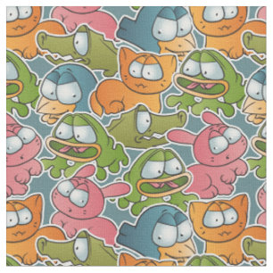 patroon met cartoons stof