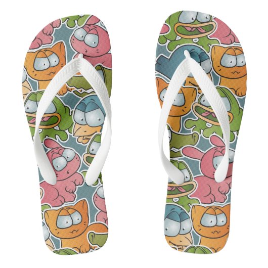  patroon met cartoons teenslippers (Voetbed)