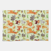 Patroon met Cartoons Theedoek (Horizontaal)