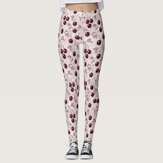 Patroon met Cherries 2 Leggings (Voorkant)