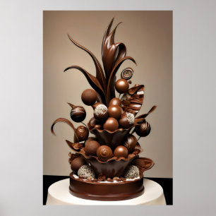 Patroon met chocolade poster