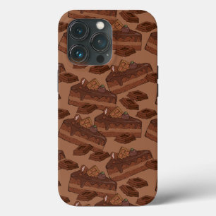 Patroon met chocoladetaart iPhone 13 pro hoesje