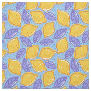  patroon met citroenen in doodle-stijl. stof